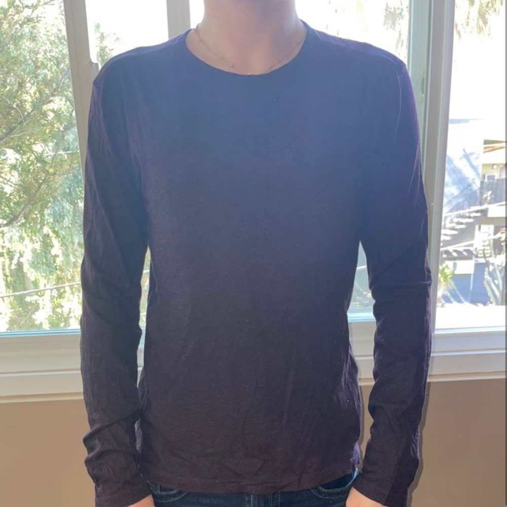 John varvatos burgundy long sleeve